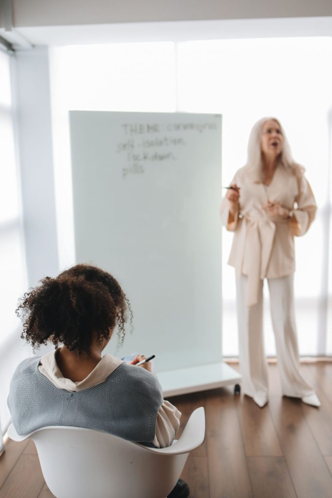 Guiding a discussion during a board meeting for hospitals and healthcare boards